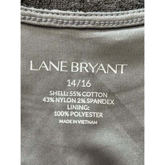 Lane Bryant Womens Lace Gray Sleeveless Tank Top With Scoop Neckline size 14-16 - Picture 7 of 7